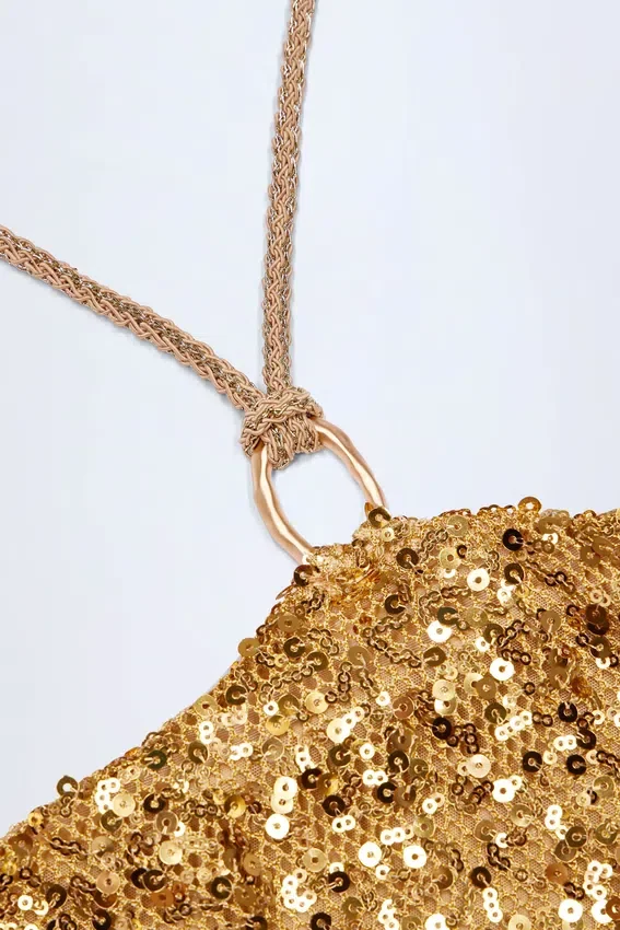 Abaco Embellished Hardware-Detail Strappy Maxi Skirt in Gold Abaco Embellished Hardware-Detail Strappy Maxi Skirt in Gold