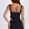 Acadia Belted Cut-Out Mini Dress in Black Acadia Belted Cut-Out Mini Dress in Black