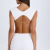 Addison Cut-Out Lace-Up Mini Dress in White Addison Cut-Out Lace-Up Mini Dress in White