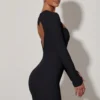 Adelia Cut-Out Heart-Detail Bodycon Mini Dress in Black Adelia Cut-Out Heart-Detail Bodycon Mini Dress in Black