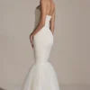Adelpha Tulle Hem Fishtail Gown in Ivory Adelpha Tulle Hem Fishtail Gown in Ivory