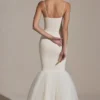 Adelpha Tulle Hem Fishtail Gown in Ivory Adelpha Tulle Hem Fishtail Gown in Ivory