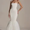 Adelpha Tulle Hem Fishtail Gown in Ivory Adelpha Tulle Hem Fishtail Gown in Ivory