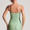 Aellin Embellished Bodycon Mini Dress in Pistachio Aellin Embellished Bodycon Mini Dress in Pistachio