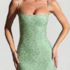 Aellin Embellished Bodycon Mini Dress in Pistachio Aellin Embellished Bodycon Mini Dress in Pistachio