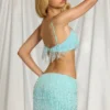 Aerin Fringed Bralette in Aqua Blue Aerin Fringed Bralette in Aqua Blue
