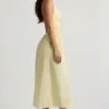 Aeris Backless Cotton-Poplin Midaxi Dress in Lemon Yellow Aeris Backless Cotton-Poplin Midaxi Dress in Lemon Yellow