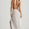 Aeris Backless Cotton-Poplin Midaxi Dress in Rose Print Aeris Backless Cotton-Poplin Midaxi Dress in Rose Print