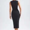 Aiko Sweetheart-Neck Midaxi Dress in Black Aiko Sweetheart-Neck Midaxi Dress in Black