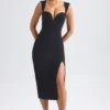 Aiko Sweetheart-Neck Midaxi Dress in Black Aiko Sweetheart-Neck Midaxi Dress in Black