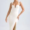 Aiko Sweetheart-Neck Midaxi Dress in Ivory Aiko Sweetheart-Neck Midaxi Dress in Ivory