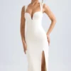 Aiko Sweetheart-Neck Midaxi Dress in Ivory Aiko Sweetheart-Neck Midaxi Dress in Ivory