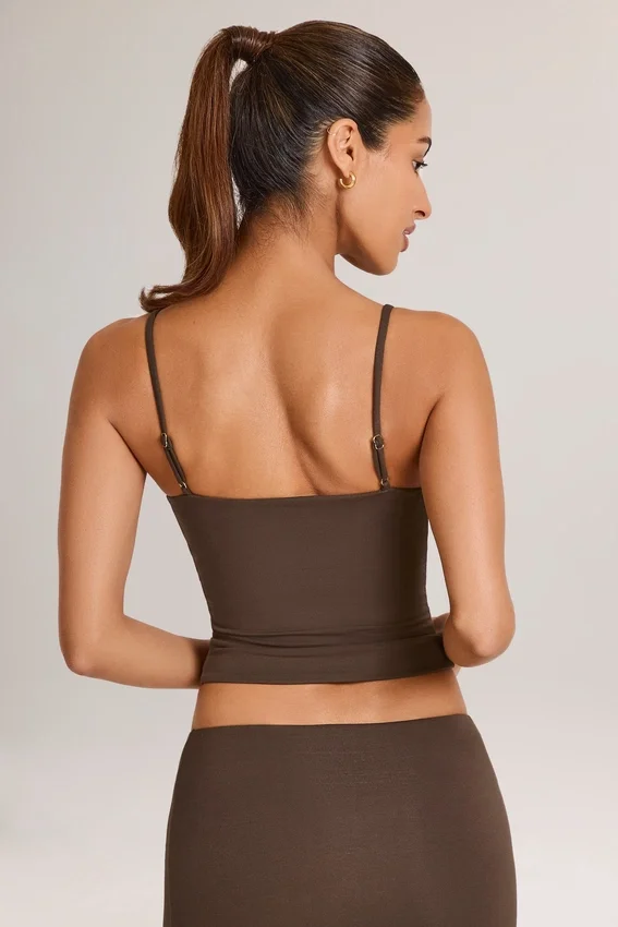 Ailany Modal Scoop-Neck Tank Top in Chocolate Brown Ailany Modal Scoop-Neck Tank Top in Chocolate Brown