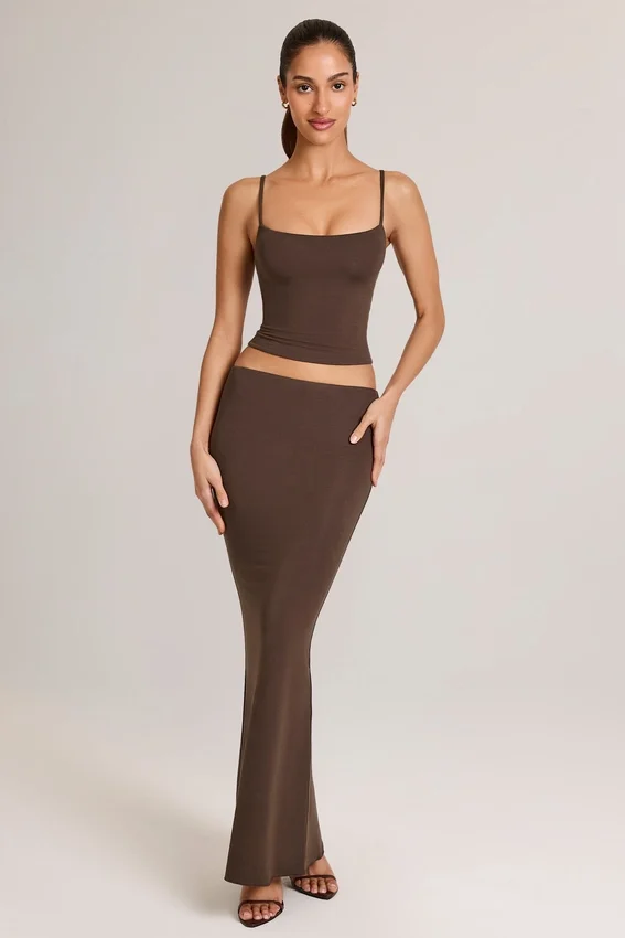 Ailany Modal Scoop-Neck Tank Top in Chocolate Brown Ailany Modal Scoop-Neck Tank Top in Chocolate Brown