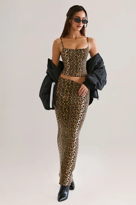 Ailany Modal Scoop-Neck Tank Top in Leopard Print Ailany Modal Scoop-Neck Tank Top in Leopard Print