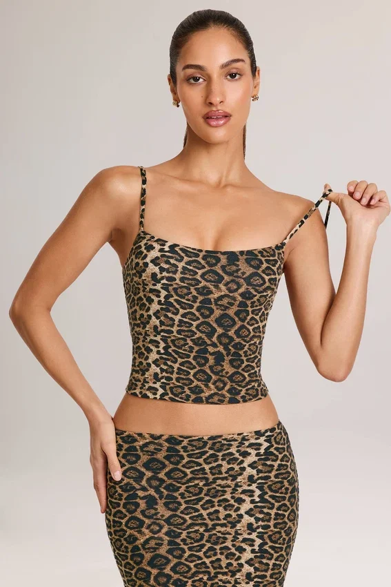 Ailany Modal Scoop-Neck Tank Top in Leopard Print Ailany Modal Scoop-Neck Tank Top in Leopard Print