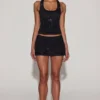 Aine Embellished Jersey Scoop-Neck Racerback Top in Black Aine Embellished Jersey Scoop-Neck Racerback Top in Black