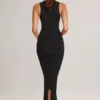 Ainslee Modal Square-Neck Bodycon Midi Dress in Black Ainslee Modal Square-Neck Bodycon Midi Dress in Black