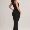 Ainslee Modal Square-Neck Bodycon Midi Dress in Black Ainslee Modal Square-Neck Bodycon Midi Dress in Black