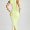 Ainslee Modal Square-Neck Bodycon Midi Dress in Matcha Green Ainslee Modal Square-Neck Bodycon Midi Dress in Matcha Green