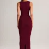 Ainslee Modal Square-Neck Bodycon Midi Dress in Wine Ainslee Modal Square-Neck Bodycon Midi Dress in Wine