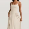 Aireen Modal A-Line Midaxi Dress in Ivory Aireen Modal A-Line Midaxi Dress in Ivory