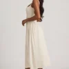 Aireen Modal A-Line Midaxi Dress in Ivory Aireen Modal A-Line Midaxi Dress in Ivory