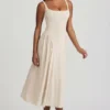 Aireen Modal A-Line Midaxi Dress in Ivory Aireen Modal A-Line Midaxi Dress in Ivory