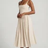 Aireen Modal A-Line Midaxi Dress in Ivory Aireen Modal A-Line Midaxi Dress in Ivory