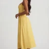 Aireen Modal A-Line Midaxi Dress in Pastel Yellow Aireen Modal A-Line Midaxi Dress in Pastel Yellow