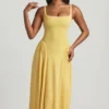 Aireen Modal A-Line Midaxi Dress in Pastel Yellow Aireen Modal A-Line Midaxi Dress in Pastel Yellow