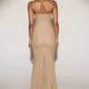 Alabelle Metallic Lace Godet Fishtail Gown in Gold Alabelle Metallic Lace Godet Fishtail Gown in Gold