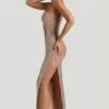 Alamea Embellished Cut-Out Bandeau Maxi Dress in Honey Alamea Embellished Cut-Out Bandeau Maxi Dress in Honey