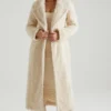 Alaska Long Shearling Coat in Cream Alaska Long Shearling Coat in Cream