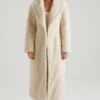 Alaska Long Shearling Coat in Cream Alaska Long Shearling Coat in Cream