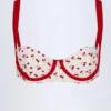 Albena Contrast Underwired Balconette Bikini Top in Cherry Print Albena Contrast Underwired Balconette Bikini Top in Cherry Print