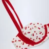 Albena Contrast Underwired Balconette Bikini Top in Cherry Print Albena Contrast Underwired Balconette Bikini Top in Cherry Print