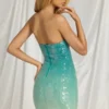 Alessi Bandeau Mini Dress in Blue Ombre Alessi Bandeau Mini Dress in Blue Ombre