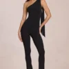 Alira Modal One-Shoulder Jumpsuit in Black Alira Modal One-Shoulder Jumpsuit in Black