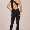 Alira Modal One-Shoulder Jumpsuit in Black Alira Modal One-Shoulder Jumpsuit in Black