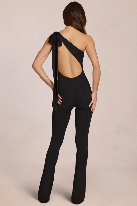 Alira Modal One-Shoulder Jumpsuit in Black Alira Modal One-Shoulder Jumpsuit in Black
