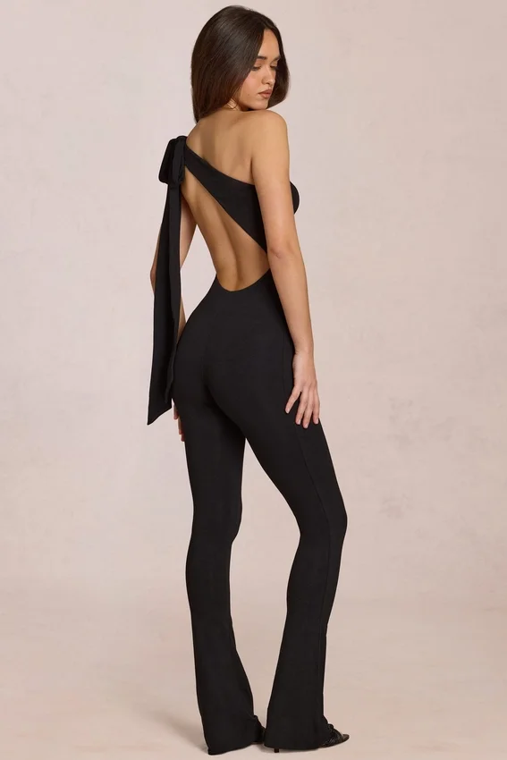 Alira Modal One-Shoulder Jumpsuit in Black Alira Modal One-Shoulder Jumpsuit in Black