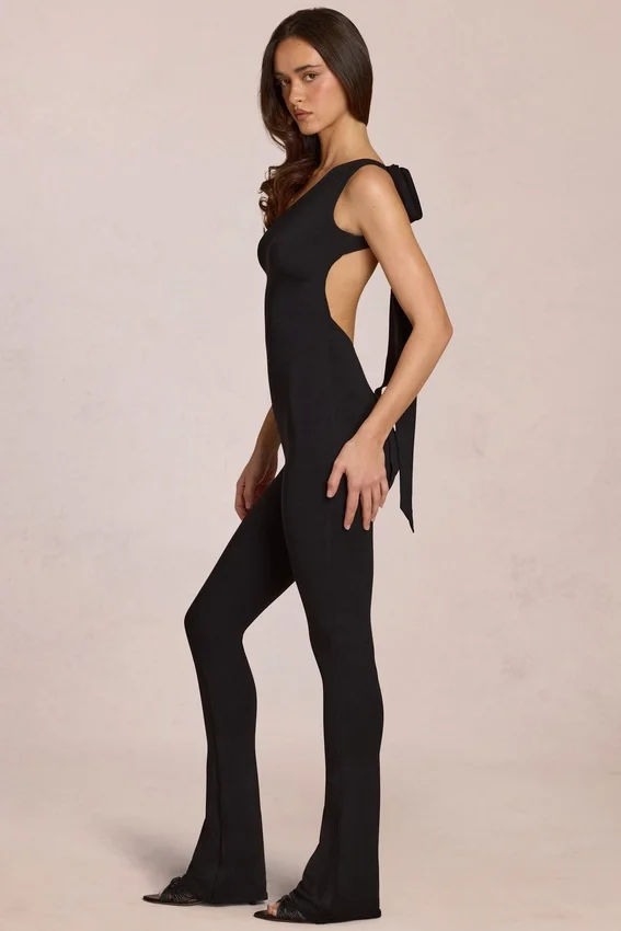 Alira Modal One-Shoulder Jumpsuit in Black Alira Modal One-Shoulder Jumpsuit in Black