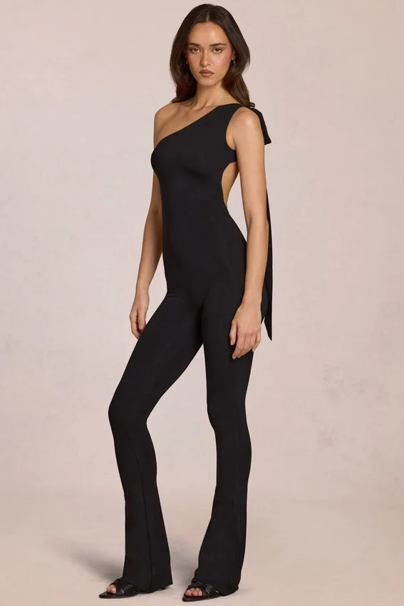 Alira Modal One-Shoulder Jumpsuit in Black Alira Modal One-Shoulder Jumpsuit in Black
