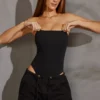 Allegra Bandeau Bodysuit in Black Allegra Bandeau Bodysuit in Black