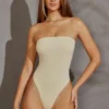 Allegra Bandeau Bodysuit in Ivory Allegra Bandeau Bodysuit in Ivory