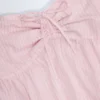 Alma Tie-Front Strapless Cotton-Poplin Crop Top in Pink White Stripe Alma Tie-Front Strapless Cotton-Poplin Crop Top in Pink White Stripe