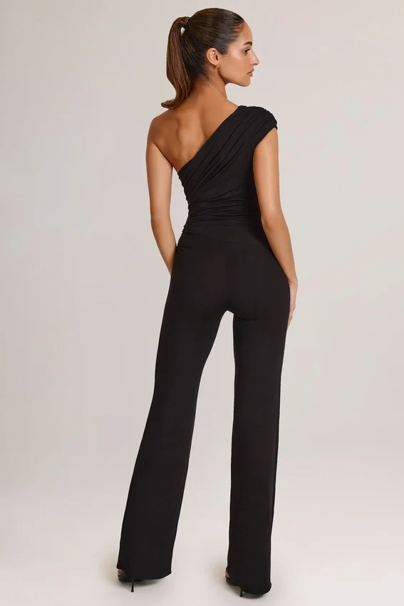 Alouette Modal One-Shoulder Jumpsuit in Black Alouette Modal One-Shoulder Jumpsuit in Black