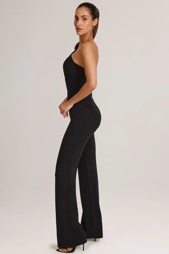 Alouette Modal One-Shoulder Jumpsuit in Black Alouette Modal One-Shoulder Jumpsuit in Black
