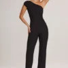 Alouette Modal One-Shoulder Jumpsuit in Black Alouette Modal One-Shoulder Jumpsuit in Black